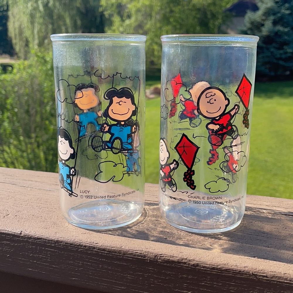 Pair of Charlie Brown and Lucy Peanuts Drinkware Glasses - Picture 5 of 10